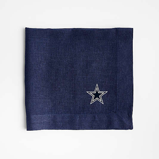 NFL Dallas Cowboys Marin Deep Indigo EUROPEAN FLAX ™-Certified Linen Napkin, Set of 4