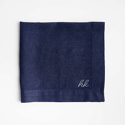 Marin Deep Indigo European Linen Napkin