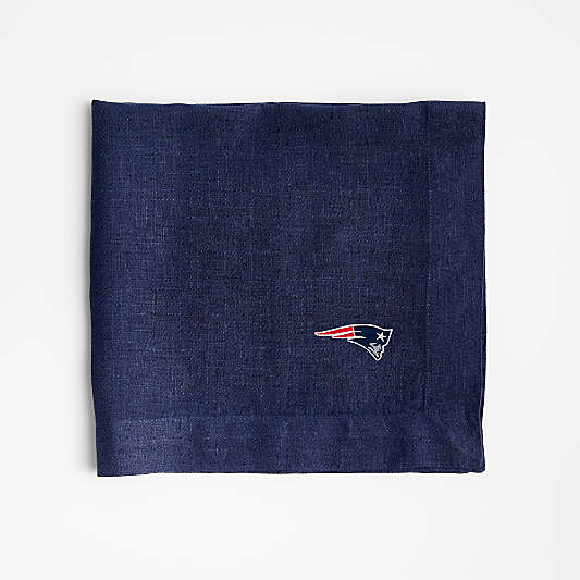 NFL New England Patriots Marin Deep Indigo EUROPEAN FLAX ™-Certified Linen Napkin, Set of 4