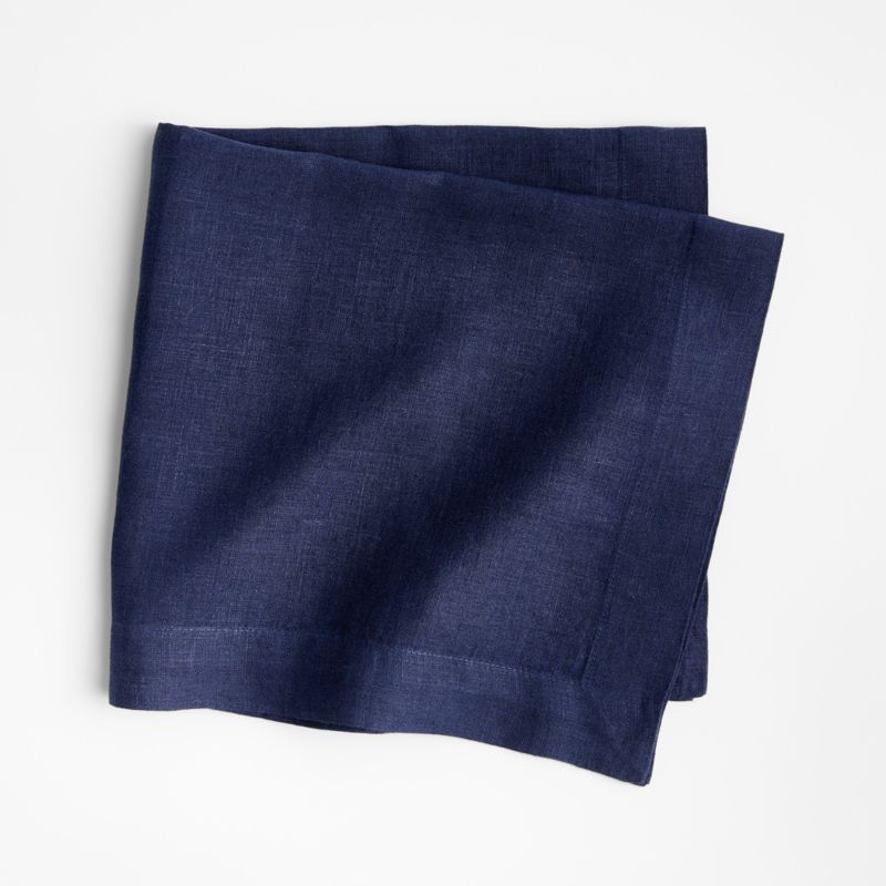 Marin Deep Indigo European Flax -Certified Linen Napkin + Reviews ...