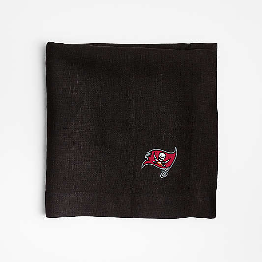 NFL Tampa Bay Buccaneers Marin Ink Black EUROPEAN FLAX ™-Certified Linen Napkin, Set of 4