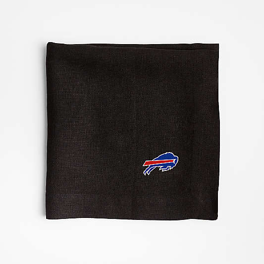 NFL Buffalo Bills Marin Ink Black EUROPEAN FLAX â„¢-Certified Linen Napkin, Set of 4