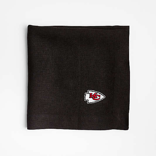 NFL Marin Ink Black EUROPEAN FLAX ™-Certified Linen Napkin, Set of 4