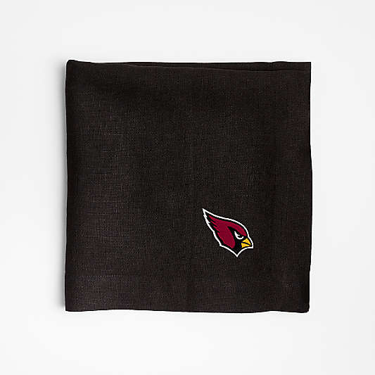 NFL Arizona Cardinals Marin Ink Black EUROPEAN FLAX ™-Certified Linen Napkin, Set of 4