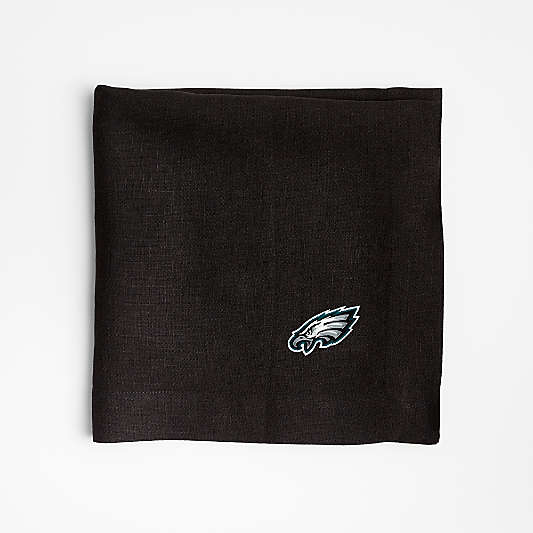 NFL Philadelphia Eagles Marin Ink Black EUROPEAN FLAX ™-Certified Linen Napkin, Set of 4