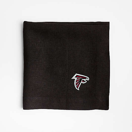 NFL Atlanta Falcons Marin Ink Black EUROPEAN FLAX ™-Certified Linen Napkin, Set of 4