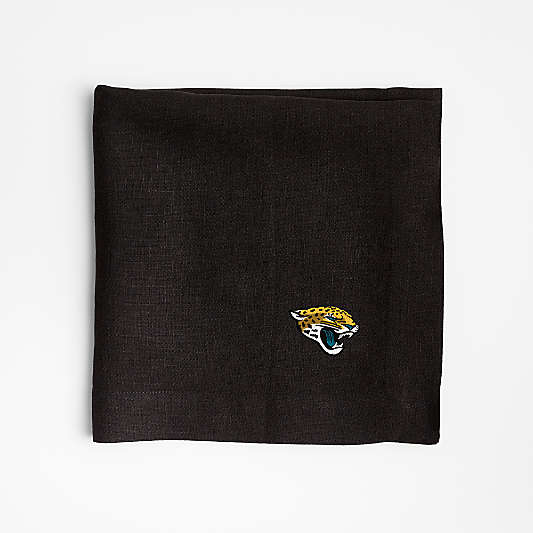NFL Jacksonville Jaguars Marin Ink Black EUROPEAN FLAX ™-Certified Linen Napkin, Set of 4