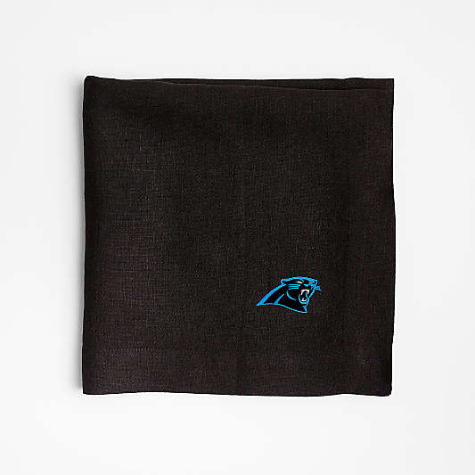 NFL Carolina Panthers Marin Ink Black EUROPEAN FLAX ™-Certified Linen Napkin, Set of 4