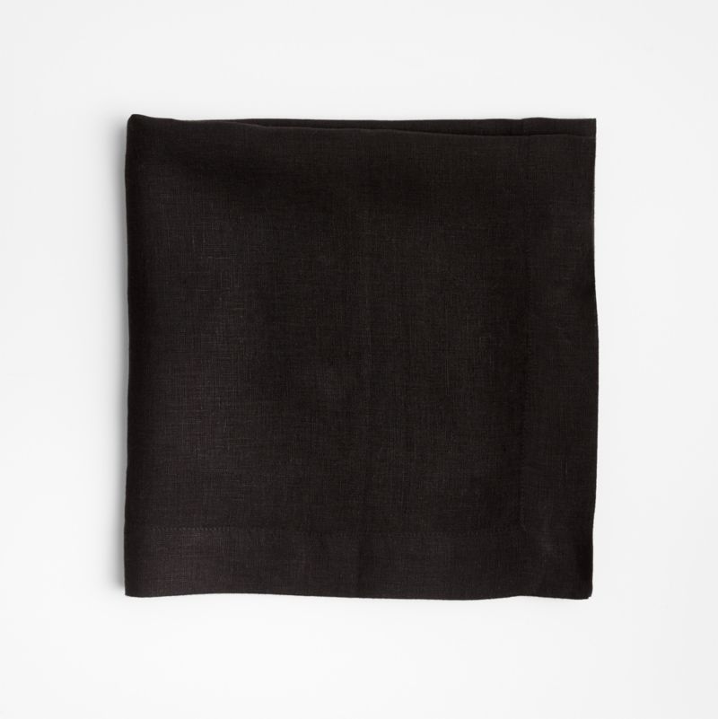 Marin Ink Black European Flax ®-Certified Linen Napkin