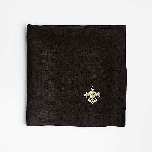 NFL New Orleans Saints Marin Ink Black EUROPEAN FLAX ™-Certified Linen Napkin, Set of 4