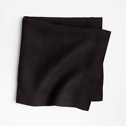 Marin Ink Black EUROPEAN FLAX ™-Certified Linen Napkin