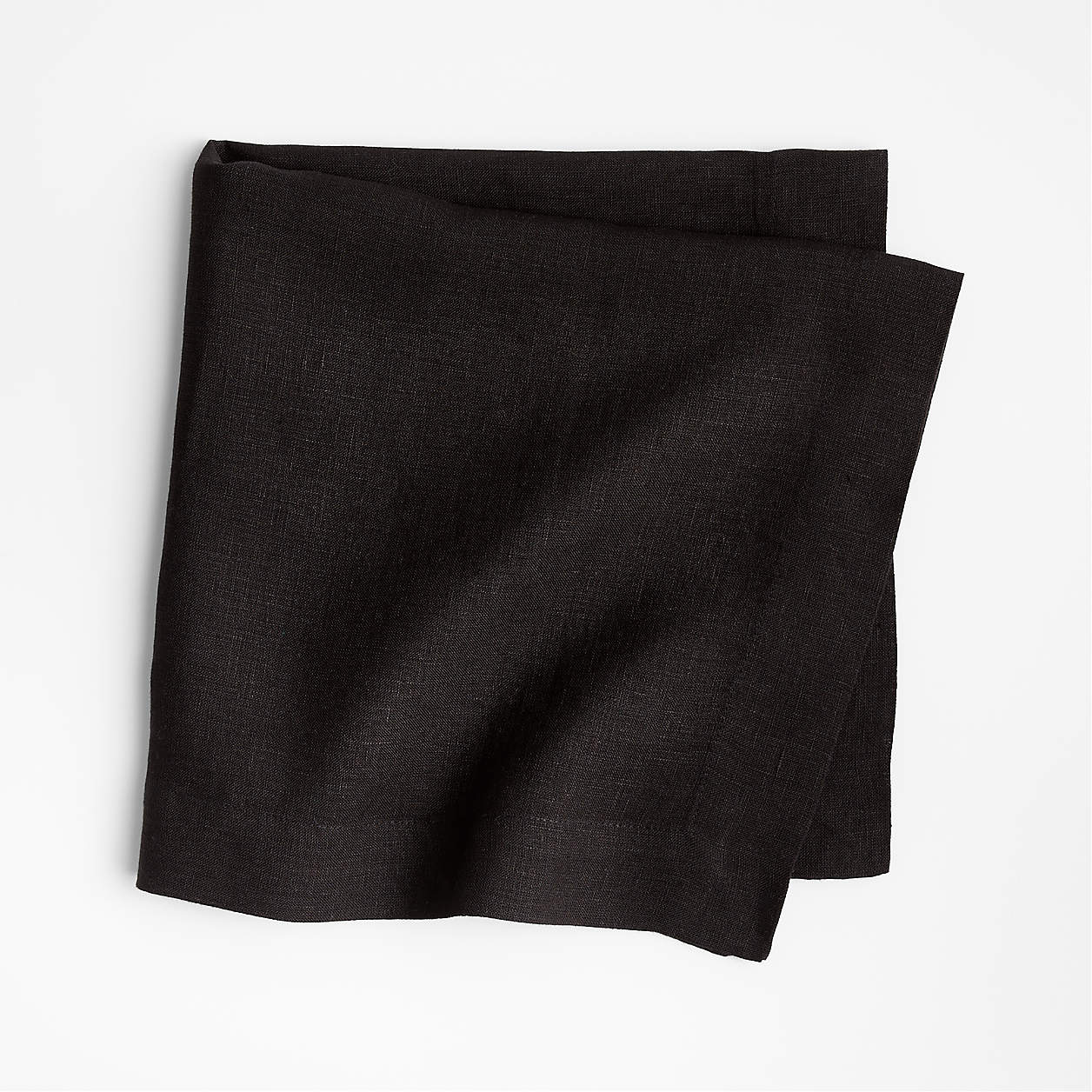 Marin Ink Black European Flax -Certified Linen Napkin + Reviews | Crate ...