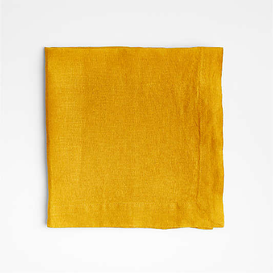 Marin Saffron Yellow EUROPEAN FLAX ™-Certified Linen Napkin