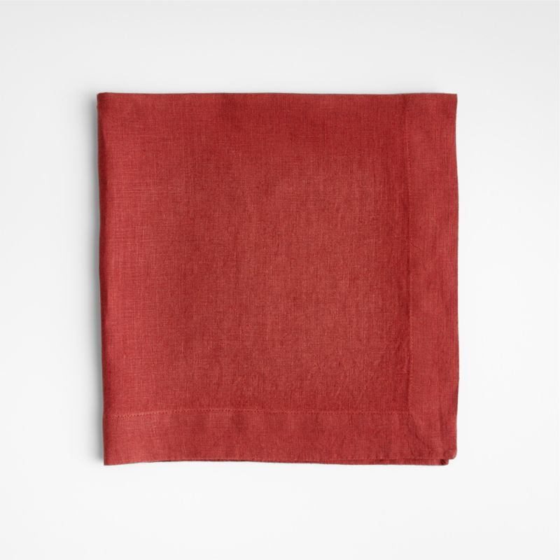 Marin 120" Plum Red European Flax ®-Certified Linen Table Runner