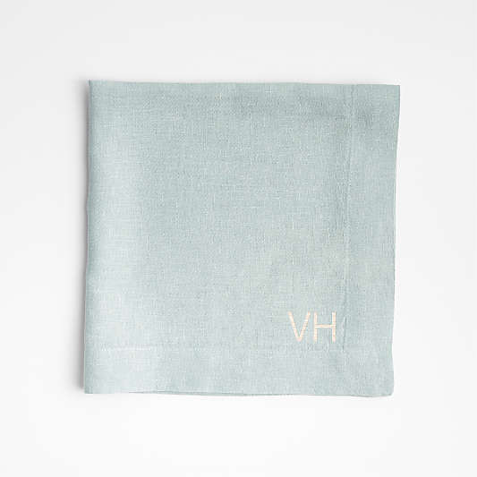 Marin Quiet Blue EUROPEAN FLAX â„¢-Certified Linen Napkin, Set of 8