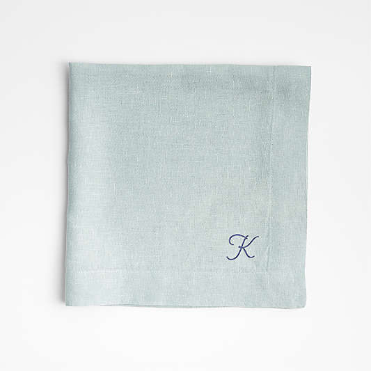 Marin Quiet Blue EUROPEAN FLAX â„¢-Certified Linen Napkin, Set of 4