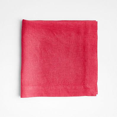 View Marin Summer's Pink European Flax ®-Certified Linen Napkin details