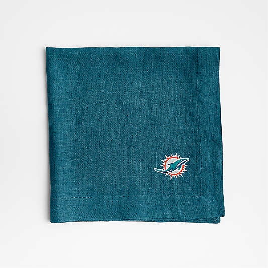 NFL Marin Sea Blue EUROPEAN FLAX ™-Certified Linen Napkin, Set of 4