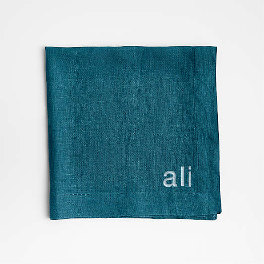 Marin Sea Blue European Linen Napkin