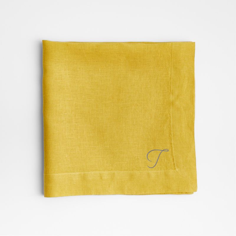 Marin Olive Yellow European Flax ®-Certified Linen Napkin