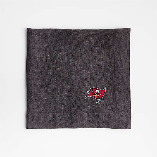 NFL Tampa Bay Buccaneers Marin Storm Grey EUROPEAN FLAX ™-Certified Linen Napkin, Set of 4