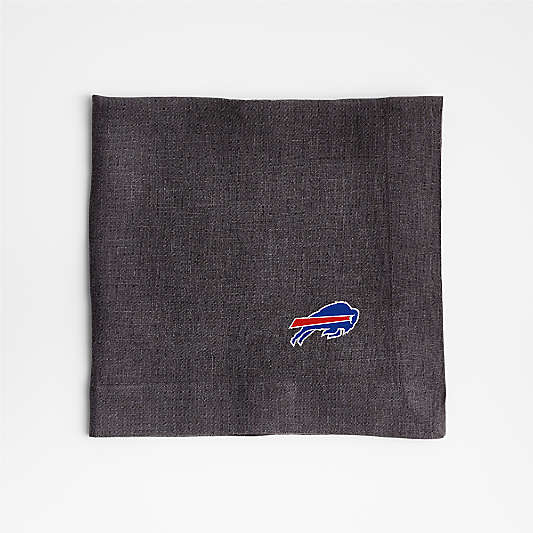 NFL Buffalo Bills Marin Storm Grey EUROPEAN FLAX ™-Certified Linen Napkin, Set of 4