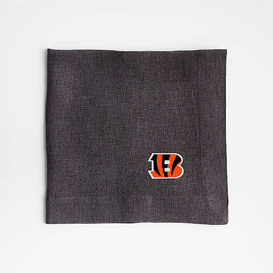 NFL Cincinnati Bengals Marin Storm Grey EUROPEAN FLAX ™-Certified Linen Napkin, Set of 4