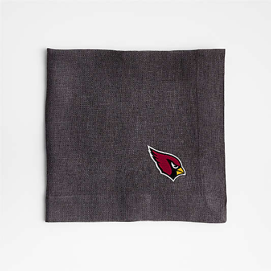 NFL Arizona Cardinals Marin Storm Grey EUROPEAN FLAX ™-Certified Linen Napkin, Set of 4