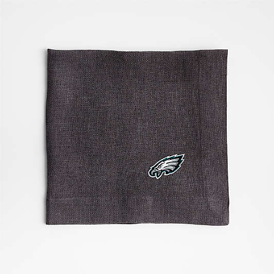 NFL Philadelphia Eagles Marin Storm Grey EUROPEAN FLAX ™-Certified Linen Napkin, Set of 4