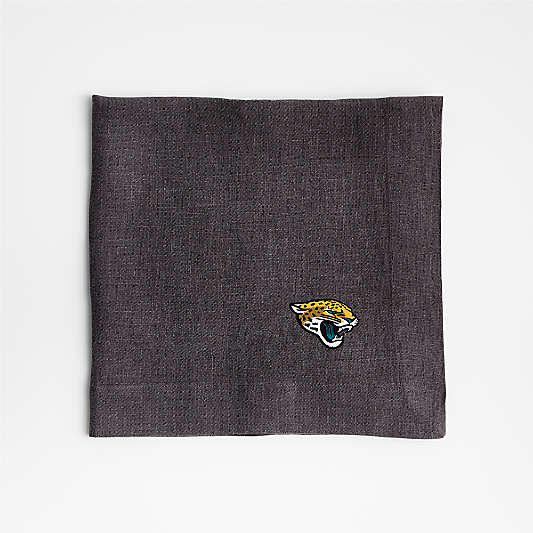 NFL Jacksonville Jaguars Marin Storm Grey EUROPEAN FLAX ™-Certified Linen Napkin, Set of 4