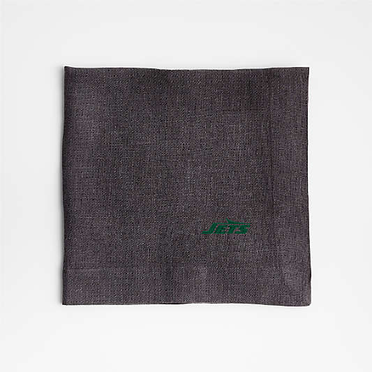 NFL New York Jets Marin Storm Grey EUROPEAN FLAX ™-Certified Linen Napkin, Set of 4