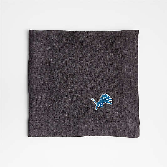 NFL Detroit Lions Marin Storm Grey EUROPEAN FLAX ™-Certified Linen Napkin, Set of 4