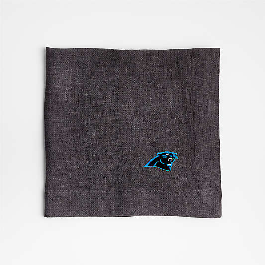 NFL Carolina Panthers Marin Storm Grey EUROPEAN FLAX ™-Certified Linen Napkin, Set of 4