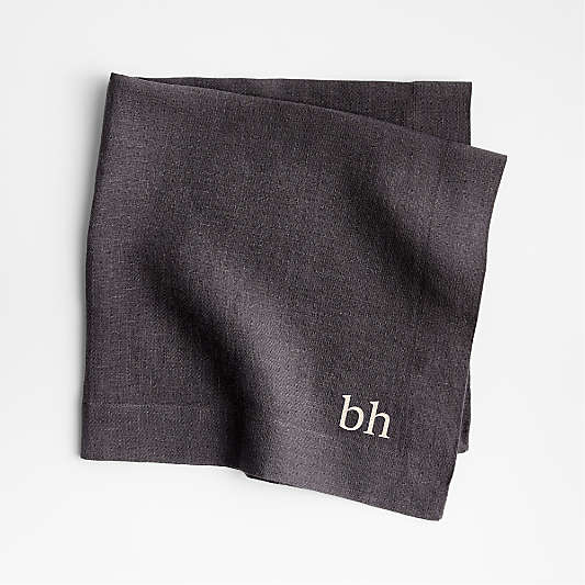 Marin Storm Grey EUROPEAN FLAX â„¢-Certified Linen Napkin, Set of 4