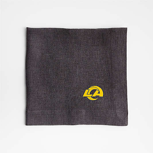 NFL Los Angeles Rams Marin Storm Grey EUROPEAN FLAX ™-Certified Linen Napkin, Set of 4