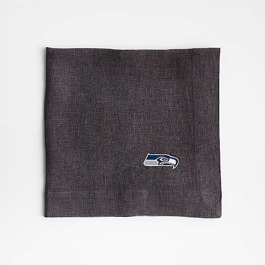 NFL Seattle Seahawks Marin Storm Grey EUROPEAN FLAX ™-Certified Linen Napkin, Set of 4