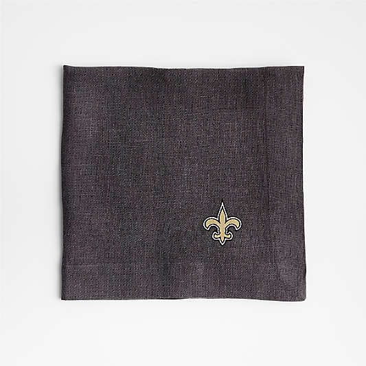 NFL New Orleans Saints Marin Storm Grey EUROPEAN FLAX ™-Certified Linen Napkin, Set of 4