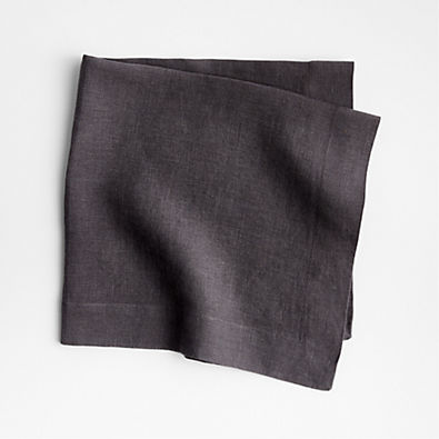 View Marin Storm Grey EUROPEAN FLAX -Certified Linen Napkin details