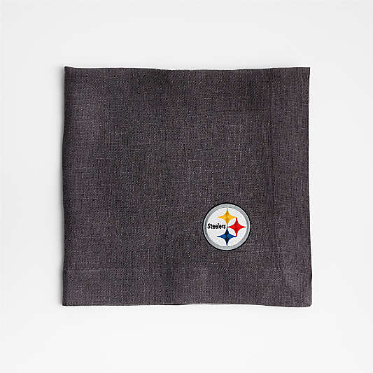NFL San Francisco 49ers Marin Storm Grey EUROPEAN FLAX ™-Certified Linen Napkin, Set of 4
