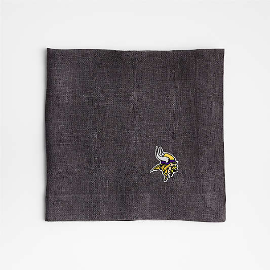 NFL Minnesota Vikings Marin Storm Grey EUROPEAN FLAX ™-Certified Linen Napkin, Set of 4