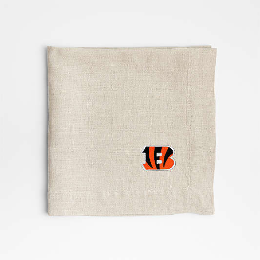 NFL Cincinnati Bengals Marin Natural EUROPEAN FLAX ™-Certified Linen Napkin, Set of 4