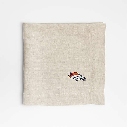 NFL Denver Broncos Marin Natural EUROPEAN FLAX ™-Certified Linen Napkin, Set of 4