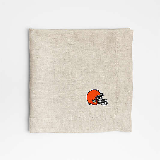 NFL Cleveland Browns Marin Natural EUROPEAN FLAX ™-Certified Linen Napkin, Set of 4