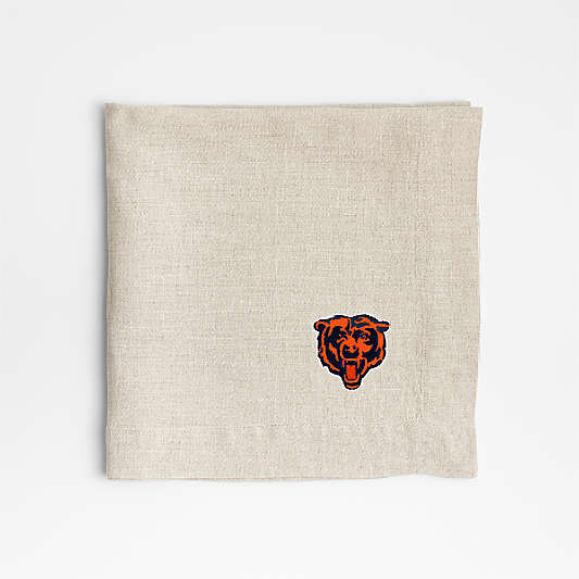 NFL Chicago Bears Marin Natural EUROPEAN FLAX ™-Certified Linen Napkin, Set of 4