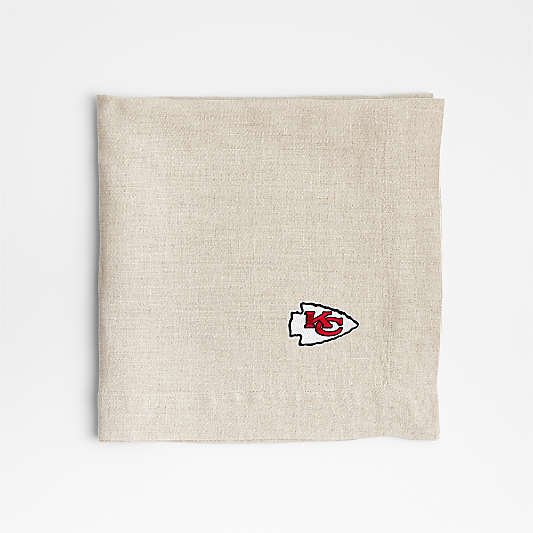 NFL Kansas City Chiefs Marin Natural EUROPEAN FLAX ™-Certified Linen Napkin, Set of 4