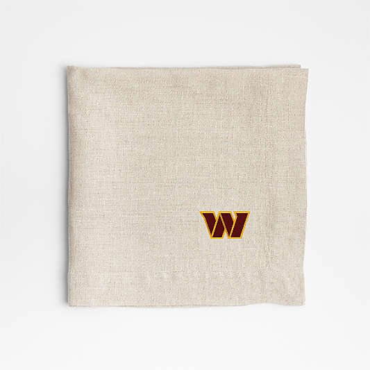 NFL Washington Commanders Marin Natural EUROPEAN FLAX ™-Certified Linen Napkin, Set of 4