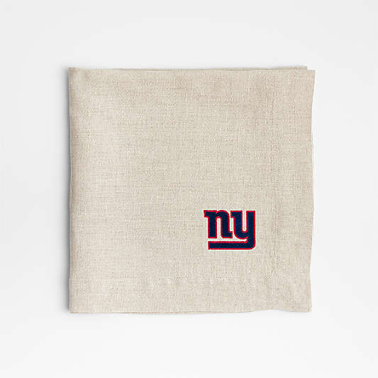 NFL New York Giants Marin Natural EUROPEAN FLAX ™-Certified Linen Napkin, Set of 4
