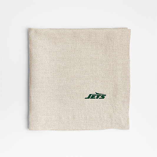 NFL New York Jets Marin Natural EUROPEAN FLAX ™-Certified Linen Napkin, Set of 4