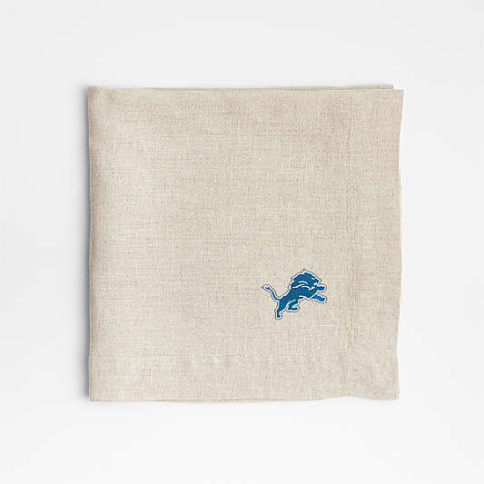 NFL Detroit Lions Marin Natural EUROPEAN FLAX ™-Certified Linen Napkin, Set of 4