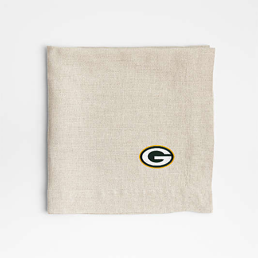 NFL Green Bay Packers Marin Natural EUROPEAN FLAX ™-Certified Linen Napkin, Set of 4